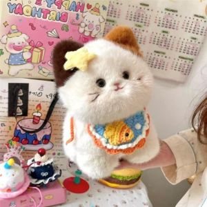 YUDESHUI Mềm mại Đồ chơi nhồi bông lông xù Giấc ngủ ngon Mèo Calico Thú nhồi bông Dễ thương Quà sinh nhật Đồ chơi nhồi bông Trang trí nhà cửa