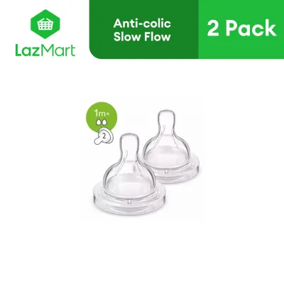 Philips Avent 1m+ Anti-colic Slow Flow Nipples 2-pack [Expiry on September 24 2026]