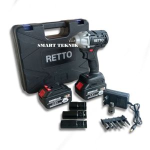 Dikirim Hari ini!!! IMPACT WRENCH 2 BATRE BOR BATRE RETTO 198Vf BOLAK BALIK BOR PASANG DAN BUKA BAUT PROMO HARI INI