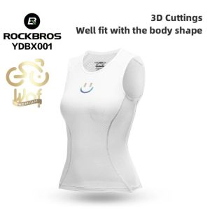 ROCKBROS YDBX001 Baju Kaos Dalaman Sepeda Wanita Cycling Vest Women Base Layer Sleeveless MTB Road Bike Jersey Slim Fit Exercise Outdoor Breathable Bicycle Clothing Safety Quick Dry Vest