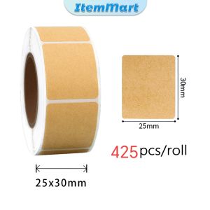 ItemMart Kraft Paper Label Stickers DIY Baking Sealing Label Birthday Gift Decoration Tags 800/425/320/260Pcs