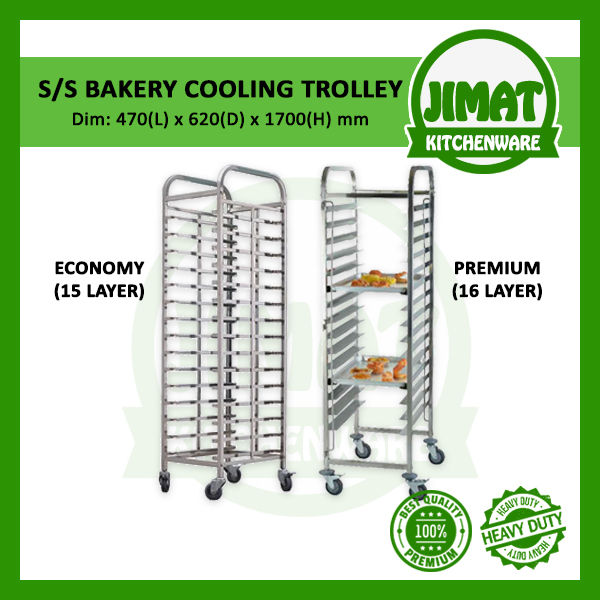 15TIER/16TIER Stainless Steel Cooling Rack / Bakery Trolley / Troli