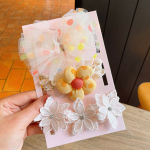 3Pcs/Set Cute Bowknot Baby Headbands Bow Crown Flower Newborn Toddler Elastic Turban Hair Band Sweet Girls Baby Hair Accessories