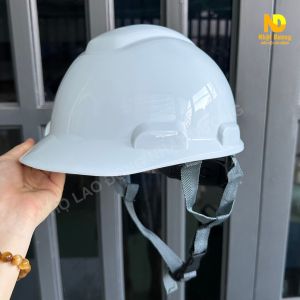 Mũ bảo hộ lao động khóa vặn màu trắng có lót xốp N08PP Nón bảo hộ lao động Nhật Dương màu trắng cam vàng xanh đỏ