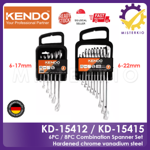 KENDO Combination Spanner Set With Rack