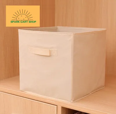 SparkCart Foldable Storage Cubes Fabric Storage Boxes 30 x 30 x 30 cmCloth Drawer Organizer for Cube Shelves and Toys Clothes Magazines Books