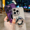 Case For Honor X7C 4G 2024 New Design Magnetic Stand Holder Transparent Casing For HonorX7C Honor X 7C Ultra Thin Clear Soft Phone Case With Camera Lens Protection. 