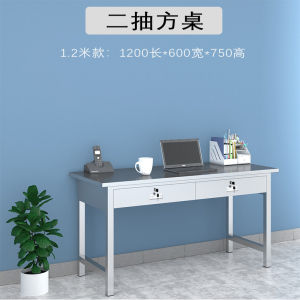 304 Stainless Steel Office Desk Cashier Worktable Factory Dust-free Plant Operation Table With Lock Drawer PC Desk