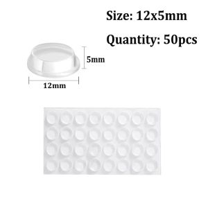 100~10PCS Door Stops Self adhesive Silicone Rubber Pads Cabinet Bumpers Rubber Damper Buffer Cushion Furniture Hardware