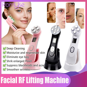 Romyse Facial Radiofrequency RF Lifting Machine  Red Light Therapy Spa Skin Care Wrinkle Removal Mesotherapy Face Massager
