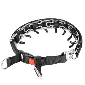 Black Dog Training Collar with Velcro Strap DetachableCollar