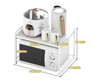 *SG Stock* Countertop Organizer Rack Kitchen Storage Rack Microwave Oven Rack Toaster Rack Air Fryer Rack Rice Cooker Rack Kettle Rack Coffee Machine Rack Mixer Rack Oven Holder Oven Stand Toaster Stand Seasoning Rack Spices Rack Condiment Rack