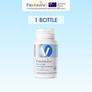 Muyuan~【Amelias Choice】Pentavite Men Multivitamin 30 Tablets – KKM HALAL Certified 16-in-1 with Taurine Zinc + Se for Energy Vitality Reproductive Liver & Prostate Health Multivitamin Lelaki 30 Tablet–Formula 16-in-1 dengan Taurine Zinc + Se Sokongan Te