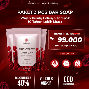 SEKUNTUM BUNDLING 3 PCS - Bar Soap Perawatan Kulit-  Solusi Anti Jerawat Bruntusan Flek Hitam Pada Kulit Wajah