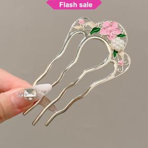 SHENHAO2🎀 Kim loại hình chữ U tóc Ngã Ba lược ngọc trai tua tóc gậy kẹp tóc kẹp tóc phụ nữ Cô Gái Tóc phụ kiện trang trí phong cách công cụ