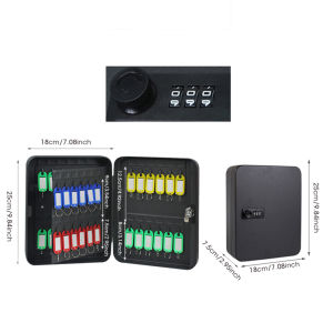 Multi-Key Lock Box Spare Password Storage Organizer For Car Keys Home Office Factory Store New.