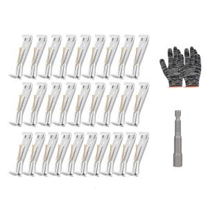 28 cái giấu máng xối khung Fastener với ốc vít và kẹp hợp kim nhôm máng xối móc vít nhanh máng xối Clip