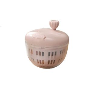 LIANG Drain and Spin Dryer Vegetable Washing Basin Food Grade Plastic Fruit Vegetable Dehydrator Rapid Dehydration Leakproof Fruit  Manual Spin Basket Household