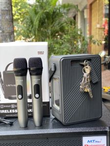 Loa Bluetooth Nghe Nhạc Kèm Micro Lenyes S857 – Âm Thanh Mạnh Mẽ Hát Karaoke Thoải Mái Nguồn Sạc Type-C Tiện Lợi Thiết Kế Nhỏ Gọn Bền Đẹp Bảo Hành Chính Hãng 12 Tháng