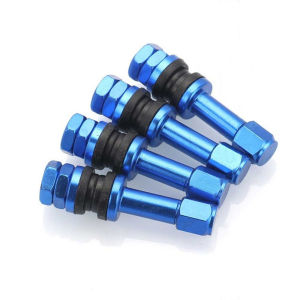 DUY26 Car Accessories Red High Pressure Bikes Aluminum Alloy Tubeless Bolt-in Valves Dust Caps Tire Valve Stems TR48E