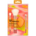 Real Techniques 10008000 Orange Crush LE Midi Moment Brush + Sponge Set. 