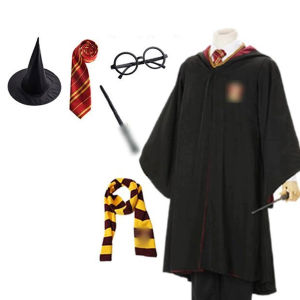 6Pcs Set Cosplay Penyihir Halloween Kostum Jubah Asrama Cosplay