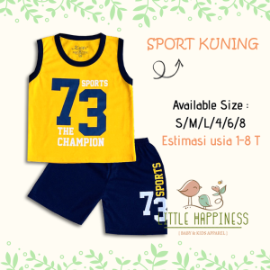 SETELAN SINGLET BAJU ANAK COWOK 1-8 TAHUN "SPORT SERIES" / SETELAN BAJU ANAK KELFI
