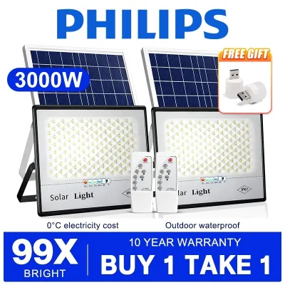 Solar Light BUY 1 TAKE 1 Indoor And Outdoor Waterproof IP67 Original LED 3000W Light Floodlight Street Lamp Solar lights With Solar Panel