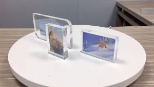 [SG Stock]Acrylic Clear Magnetic Photo Frame Desktop PhotoHolder Picture