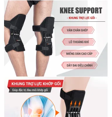 [HÀNG CHÍNH HÃNG] Khung trợ lực và bảo vệ đầu gối PowerKnee Đai nâng đỡ khớp gối Thiết bị hỗ trợ khớp gối nâng đỡ chân thông minh Dụng cụ hỗ trợ di chuyển vận động tập thể lực - 1 BỘ 2 CHIẾC - Tặng lò xo thay thế