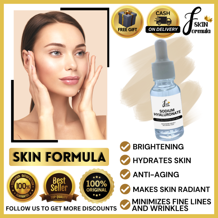 BRIGHTENING + ANTI AGING HYALURONATE FACIAL SERUM Skin Formula Sodium ...