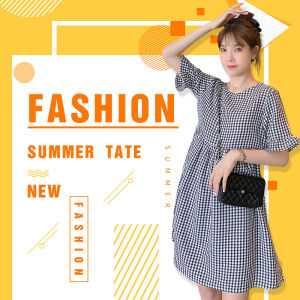 LH.Monday เดรสลายสก็อตสไตล์คุณหนูวัยใส น่ารักเกินเบอร์มากรุ่นนี้ สวมใส่สบาย ยังไงก้ต้องมีนะจ๊ะ