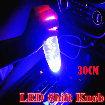 10/15/20/40CM Gear Shift Knob Universal LED Crystal Lever Kambyo For Car Truck Handl Manual Colorful