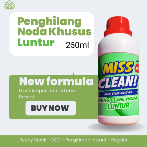 Miss Clean Cairan Pembersih Noda Luntur Pada Pakaian