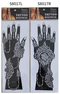 ULEEK 1Pair Hand Sleeve Temporary Tattoo Stencil Henna Lace Mandala Tattoo Spray Paint Templates Leaf Lotus Flowers Tattoo Sticker