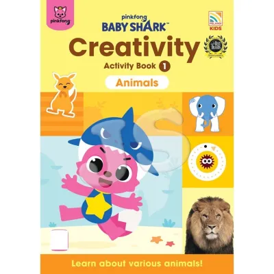 PINGFONG BABY SHARK CREATIVITY ACTIVITY BOOK | ANIMALS | DINOSAURS WITH STICKER BOOK 1 2 3 4 PINKFONG/ AGES 3-6 - PELANGI