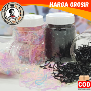 KARET RAMBUT KOREA STYLE 1000PCS / IKAT KARET WARNA DAN POLOS KARET JEPANG