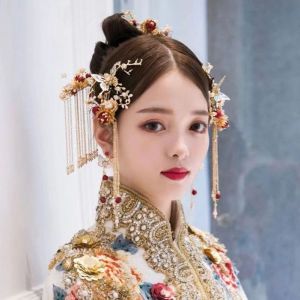 ☘เครื่องประดับผม เจ้าสาวจีน งานแสดงโชว์สไตล์วินเทจ พร้อมส่งจ้า☘