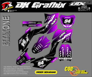 Decal Sticker Motor Cross KLX Dtracker 150 New Fullbody - Dekal Stiker KLX DTX Desain Trail