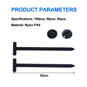 🚗 Universal Nylon Cable Tie Buckles for Car Repair Quick-Release Self-Locking Fasteners for Fender/Trunk/Engine Guard 10/20/100 Sets Auto Maintenance Kit 可调节固定锁扣扎带