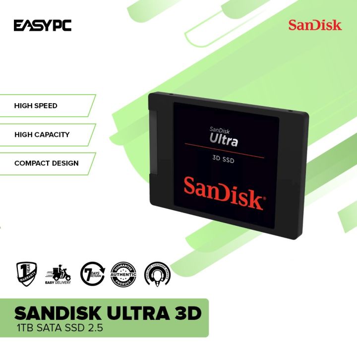 EasyPC | SanDisk Ultra 3D 250GB, 500GB and 1TB 2.5 SATA Easy Setup and ...