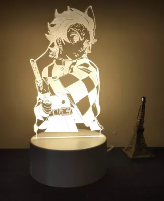 Anime Detective Conan Goku Tanjiro Demon Slayer Ultraman 3D Acrylic LED Lamp Night Desk Lamp gifts