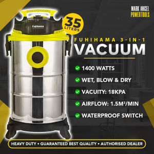FUJIHAMA Vacuum Cleaner 35L Stainless Heavy Duty