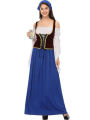 Oktoberfest Costume Dirndl Dress For Women Bavarian Long Dress Costume Maid Cosplay Outfit Halloween Fancy Party Costumes. 