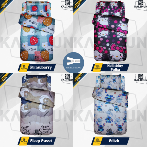 Sarung Kasur Busa Resleting 120x200x5 120x200x10 120x200x20 No 3 Motif Karakter Dan Polos Aesthetic