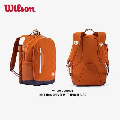 Wilson France Tennis Bag Badminton Racket Bag for Women and Men Large Capacity with Waterproof Holder Holds Up to 2 Tennis Rackets White and Brown