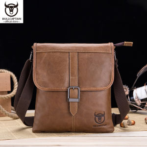 BULLCATAIN Mens Messenger Bag Fashion Casual Shoulder Bag Business Versatile Outdoor Leather Bag