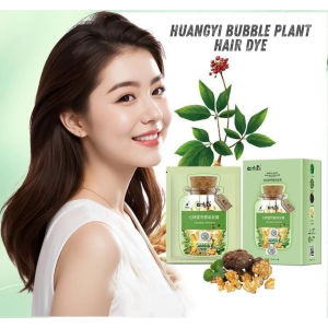 Huangyi BUBBLE Plant Hair Dye Herbal Hair Color Shampoo Silver Hair Covering Shampoo