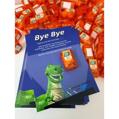 Funny Meme Goodbye Card with Candy | Emotional Farewell Gift for Bestie Office Graduation