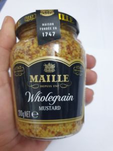 Mù tạt nguyên hạt maille - Maille mustard Old Style lọ 210g nhập khẩu Pháp